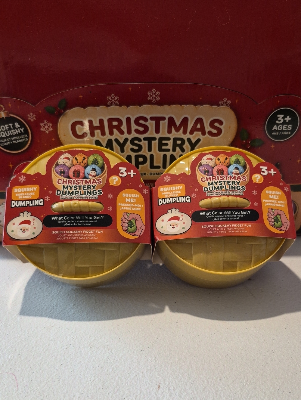Lot Of 2 Christmas Mystery Squishy Dumplings Viral New & Sealed